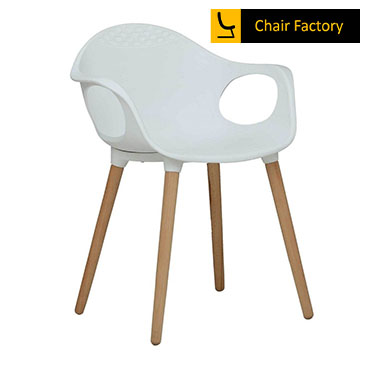 White Jolie Wooden Cafe Chair